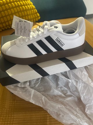 Adidas VL Court Bambas Blancas Marrones