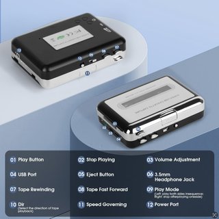 Reproductor Casetes HOTU a MP3 USB