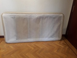 Somier tapizado individual beige