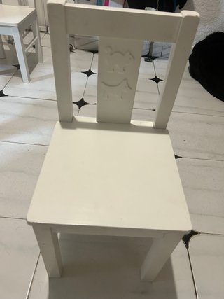 2 Sillas infantiles Ikea KRITTER blancas