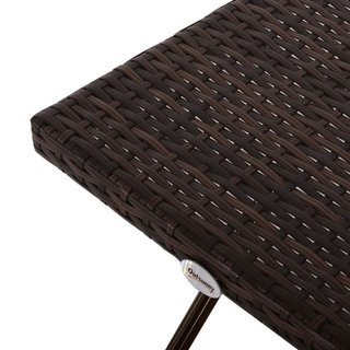 Tavolo ausiliario in rattan PE pieghevole