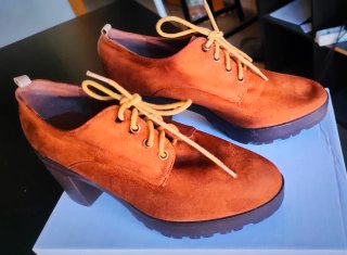 Zapatos Oxford Tacón Grueso Talla 37