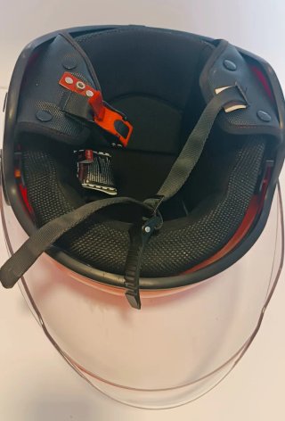 Casco Moto Rojo Talla M con Visera