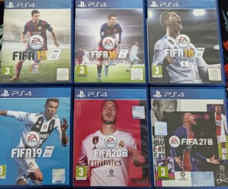 Pack 6 Juegos FIFA PS4: 15, 16, 18, 19, 20, 21