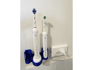 Soporte Braun Oral-B 2 cepillos azul