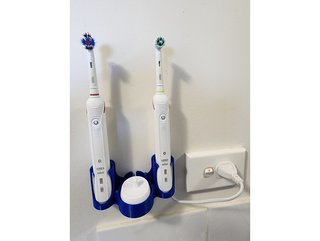 Soporte Braun Oral-B 2 cepillos azul