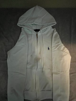 Felpa Ralph Lauren bianca con zip