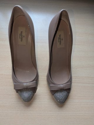 Zapatos Valentino Talla 39 Beige/Plata