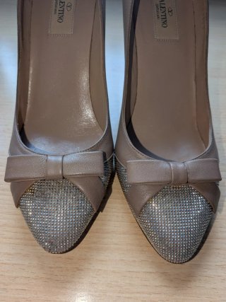 Zapatos Valentino Talla 39 Beige/Plata