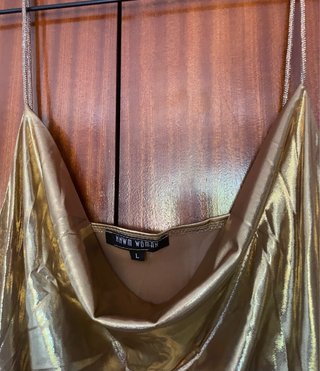 Vestido dorado tirantes L