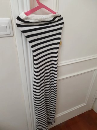 Vestido de punto con rayas