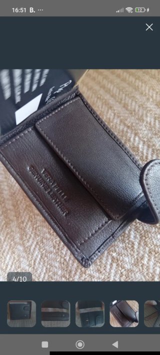 Cartera de piel para hombre