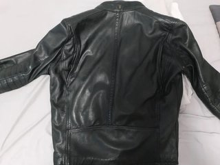Cazadora Piel Ovina Massimo Dutti Negra Talla M