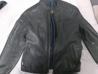 Cazadora Piel Ovina Massimo Dutti Negra Talla M