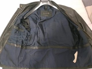 Cazadora Piel Ovina Massimo Dutti Negra Talla M