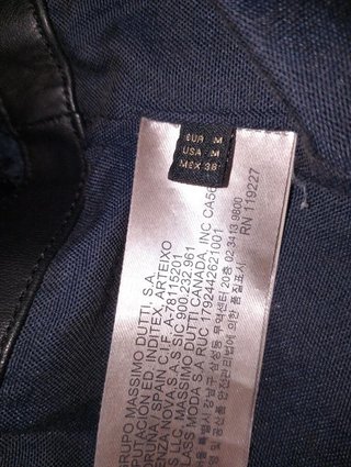 Cazadora Piel Ovina Massimo Dutti Negra Talla M