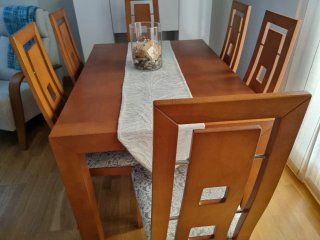 6 Sillas Comedor Madera Tapizadas