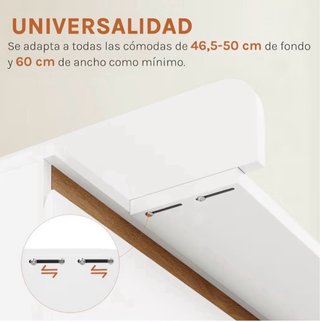 Adaptador cambiador madera cómoda IKEA