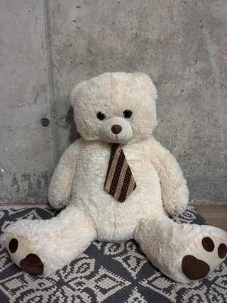 Oso de peluche grande beige