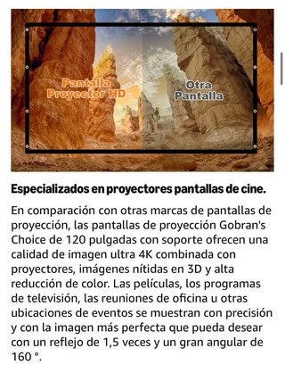 Pantalla Proyector Portátil 120 4KHD- Sin estrenar