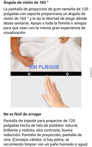 Pantalla Proyector Portátil 120 4KHD- Sin estrenar
