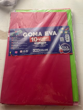 Goma EVA Criscolor 10 Láminas 20x30cm