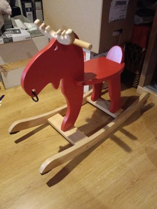 Caballo balancín infantil de madera