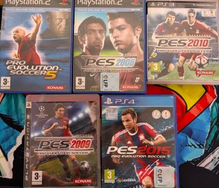 Pack 5 Juegos Pro Evolution Soccer PS2, PS3, PS4