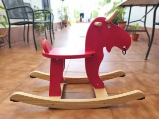 Balancín Reno Madera Ikea Rojo