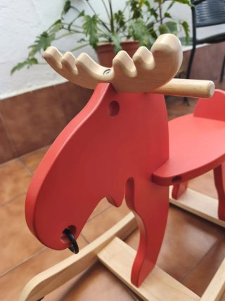 Balancín Reno Madera Ikea Rojo