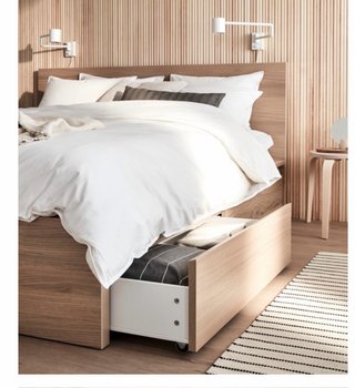 Cama Matrimonio Madera con Cajones