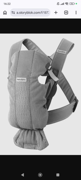 Mochila Porteo BabyBjörn Gris Claro + Forro polar