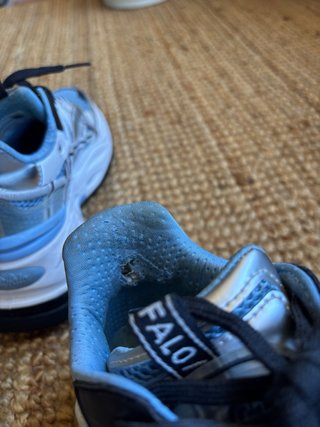Zapatillas Buffalo plataforma azul y plata