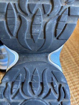 Zapatillas Buffalo plataforma azul y plata