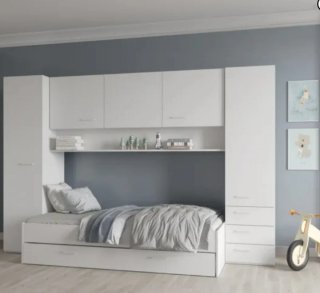 Dormitorio puente con cama nido