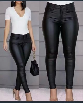 Pantalón Jean Negro Sintético Talla XXL
