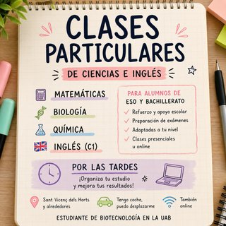 Clases particulares de ciencias e inglés