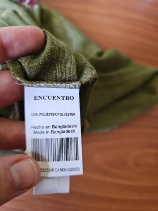 Camiseta Talla Única Pavo Real Bordado