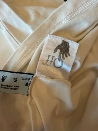 Maglietta Off-White Bianca con Catene Taglia L