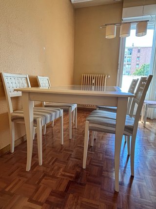 Mesa Comedor Rectangular Ampliable Blanca
