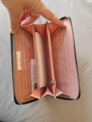 Tarjetero y monedero Sybilla beige