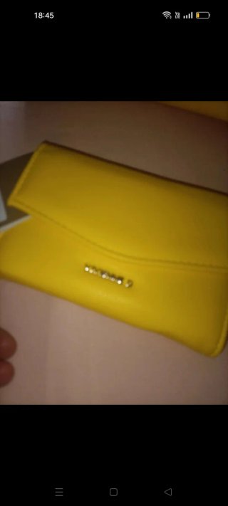 Set borsa e portafoglio Vivienne D giallo