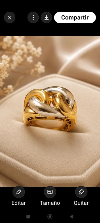 Anillo Bicolor Oro 18k