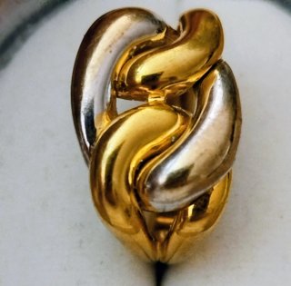 Anillo Bicolor Oro 18k