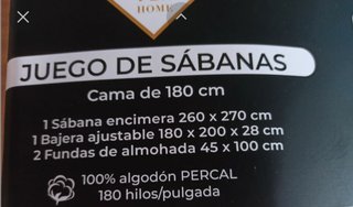 Juego Sábanas Cama 180cm Flores