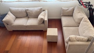 Sofá modular 2 piezas beige