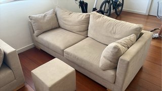 Sofá modular 2 piezas beige