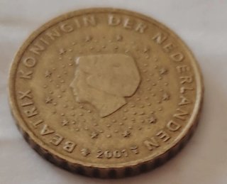 10 céntimos Holanda 2001 Beatrix error