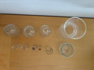 Lote de frascos de cristal vintage para esquejes