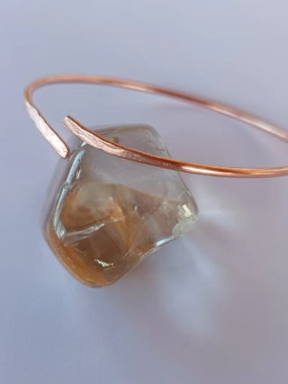 Pulsera de 100 %cobre martillado